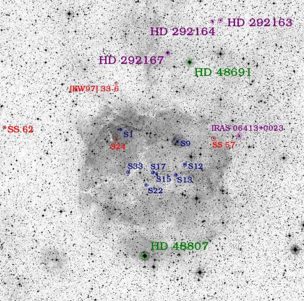 This image from a 2018 paper shows the stars in Dolidze 25 blue.  Image Credit: Negueruela et al.  2018.
