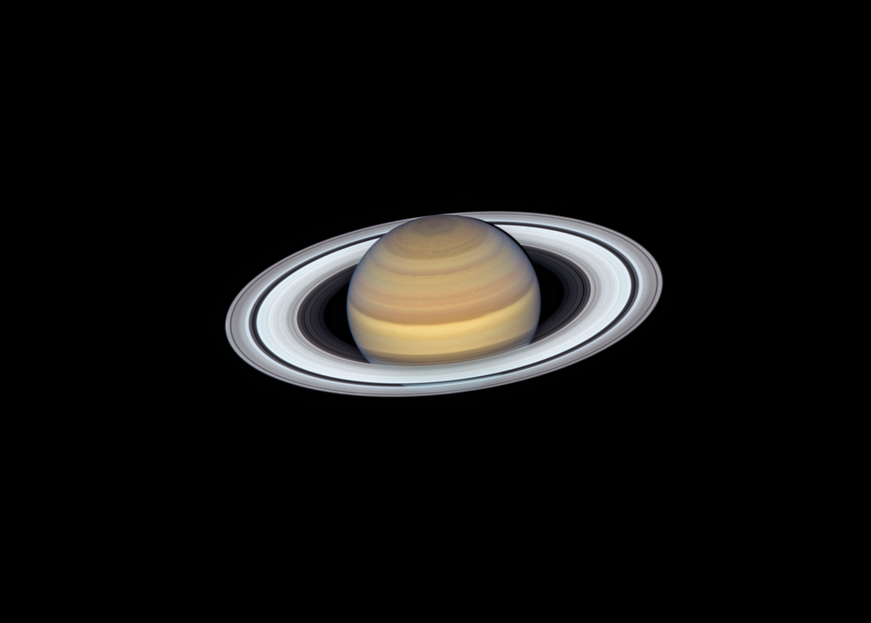 This Hubble Space Telescope image captures exquisite details of Saturn and its ring system.  It is from 2019 and is part of the Outer Planets Atmospheres Legacy (OPAL) project.  Image Credits: NASA, ESA, A. Simon (GSFC), MH Wong (University of California, Berkeley) and the OPAL Team