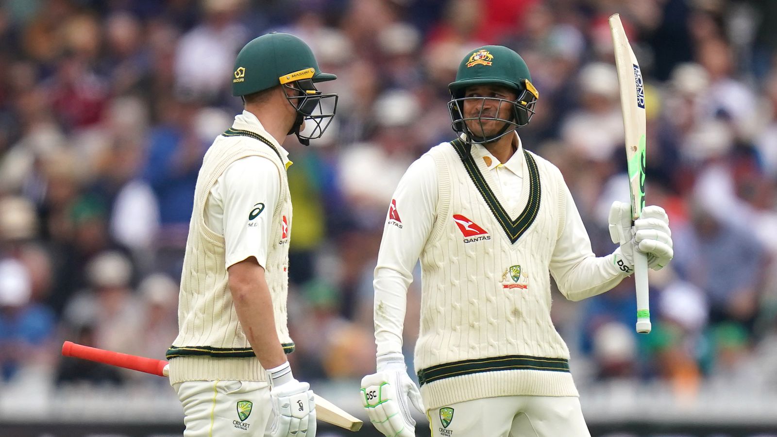The Ashes 2023: Usman Khawaja shines in darkness as Australia top England on day three at Lord's